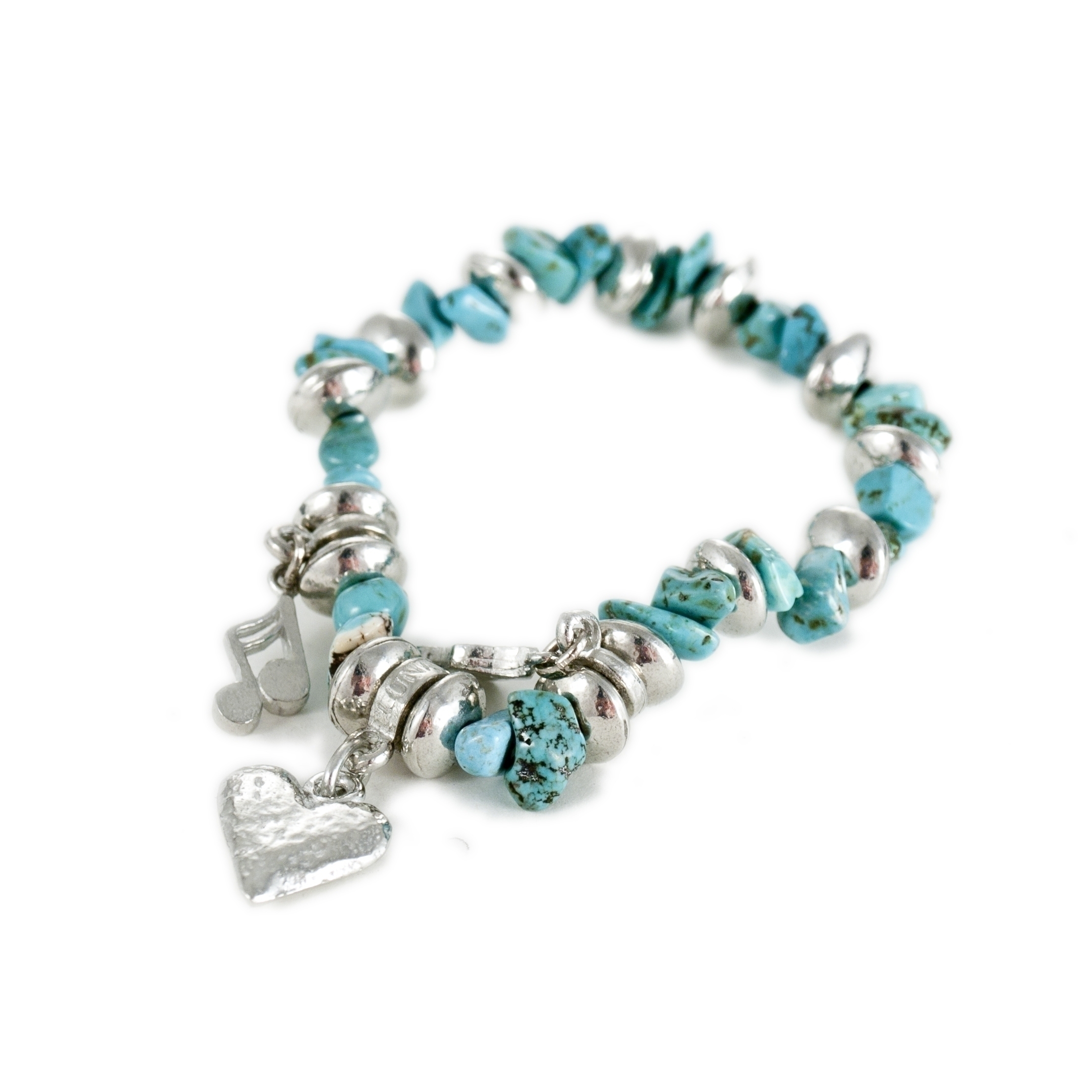 Luna London Turquoise Tumblestone Bracelet. Just Flutes