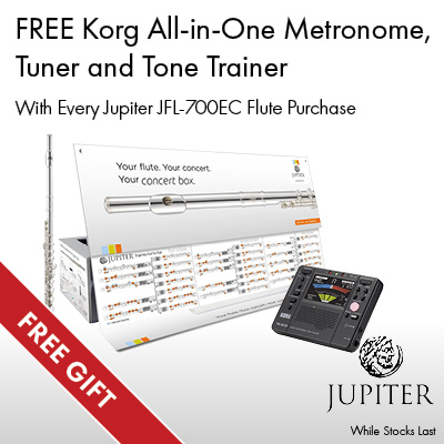 Free Korg Tuner/Metronome with every Juptier JFL-700EC Flute