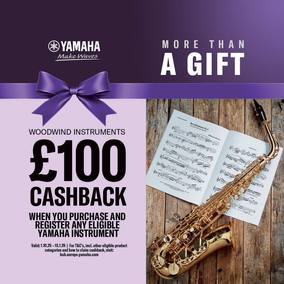 £100 Cashback when you Purchase and Register any Eligible Yamaha Instrument