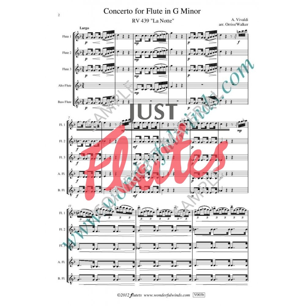 Antonio Vivaldi Flute Concerto in G minor "La Notte", RV439