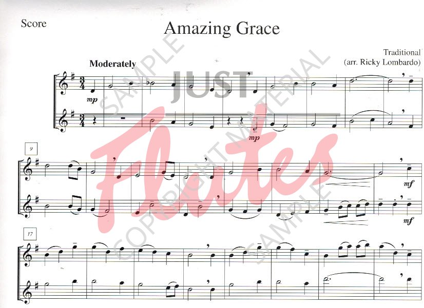 Traditional Amazing Grace [Flute Duet]. Just Flutes, London