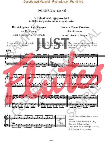 Essential Finger Exercises: Piano: Dohnanyi, Ernst von