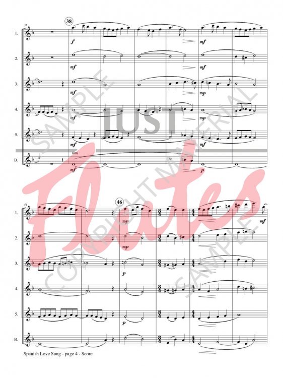 Traditional Spanish Love Song. Just Flutes, London