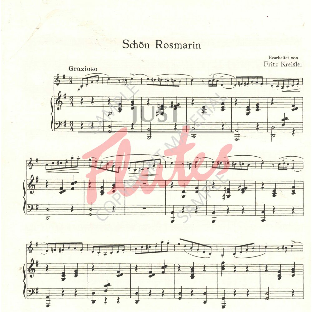 Fritz Kreisler Schön Rosmarin - 