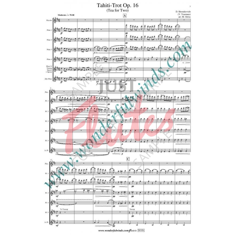 Dmitri Shostakovich Tahiti Trot (Tea for Two), OP16