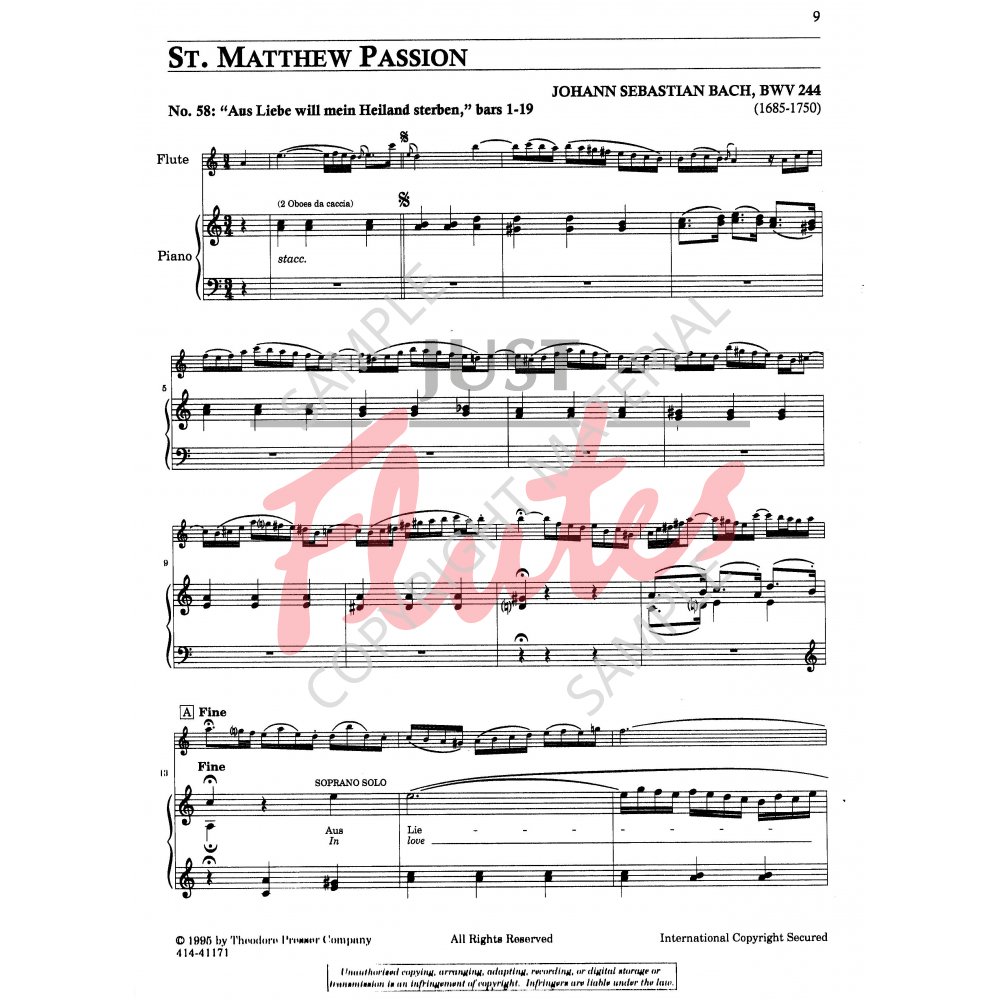 Orchestral Excerpts for Flute with Piano Accompaniment, Vol