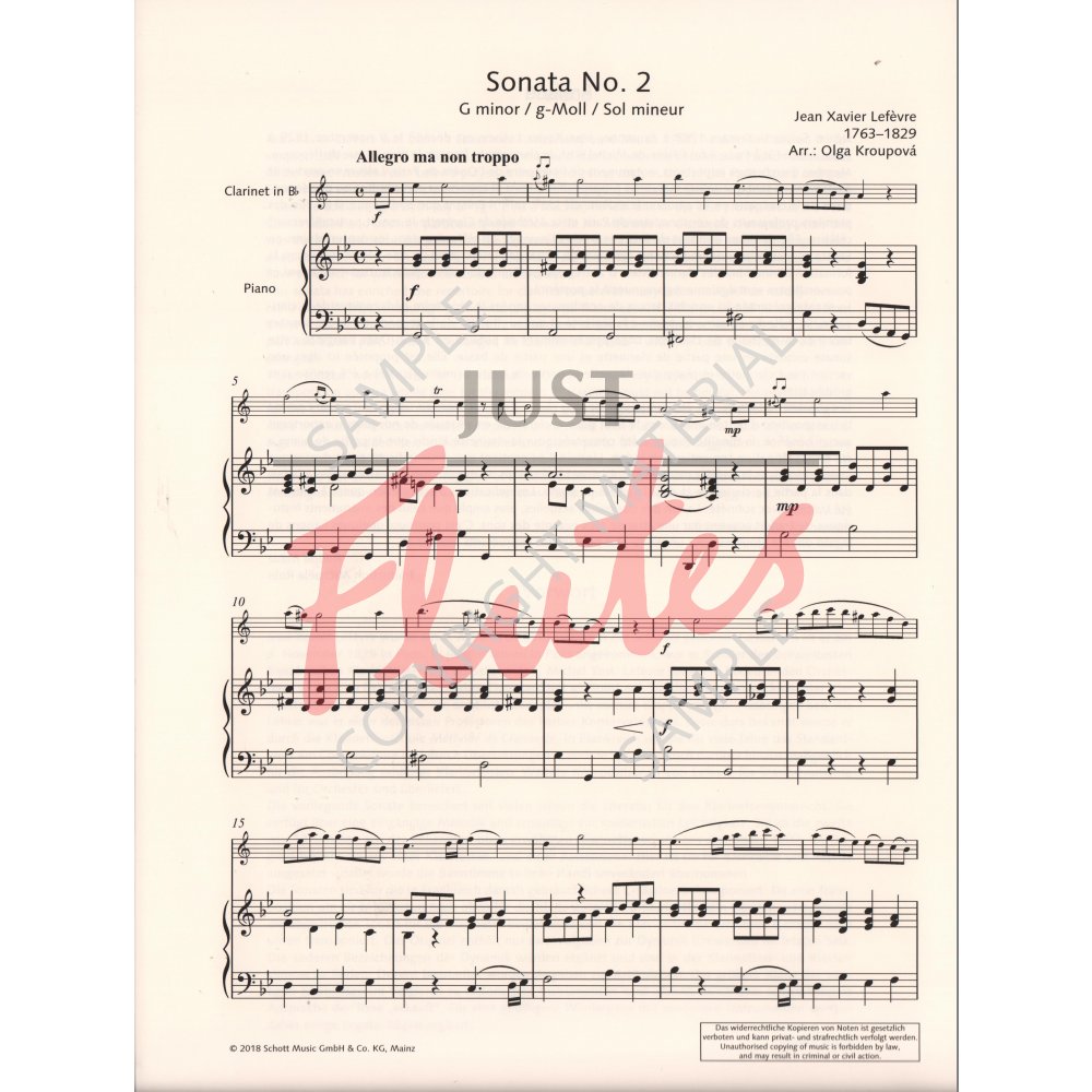 JeanXavier Lefèvre Sonata No.2 in G minor and Piano]