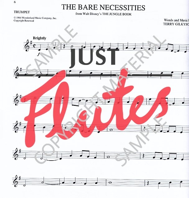 Disney Big Book Of Disney Songs Trumpet Just Flutes
